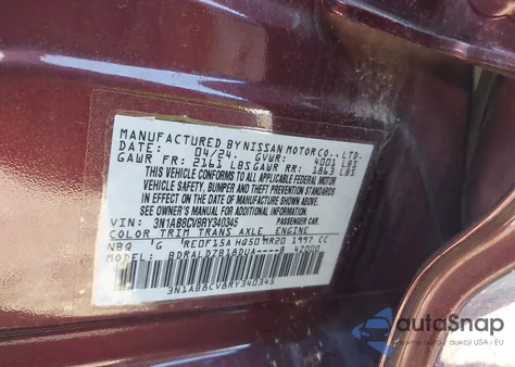 2024 Nissan Sentra Sv Xtronic Cvt z USA, uszkodzony, nr VIN 3N1AB8CV8RY340345